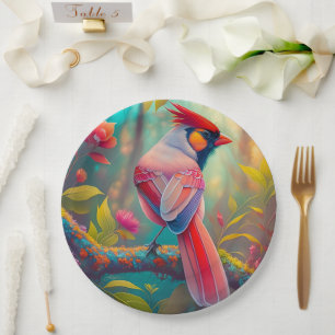 Assiettes En Carton Imaginaire Birds Homme Cardinal