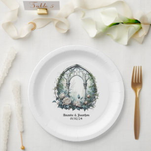 Assiettes En Carton Imaginaire foncé Fenêtre Château Mariage gothique