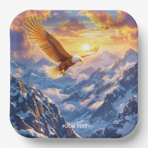 Assiettes En Carton Imaginaire Mignonne Eagle Mountains lever du solei