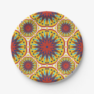 Assiettes En Carton Impression africaine