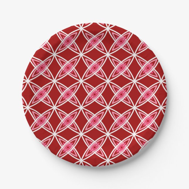 Assiettes En Carton Impression atomique moderne du milieu du siècle -  (Devant)