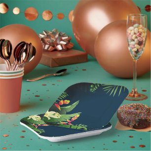 Assiettes En Carton Impression hawaïenne