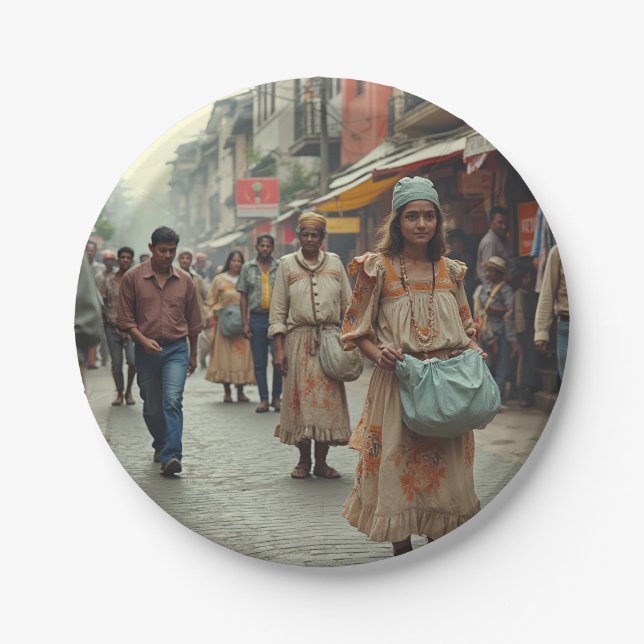 Assiettes En Carton inde (Devant)
