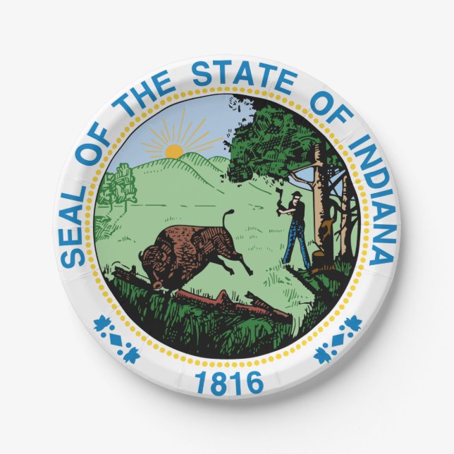 Assiettes En Carton Indiana (Devant)