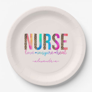 Assiettes En Carton Infirmière - Amour, Inspirer, Guérir