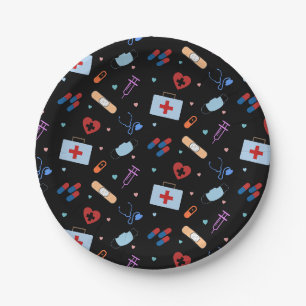 Assiettes En Carton Infirmière de la RN Étudiante en soins infirmiers