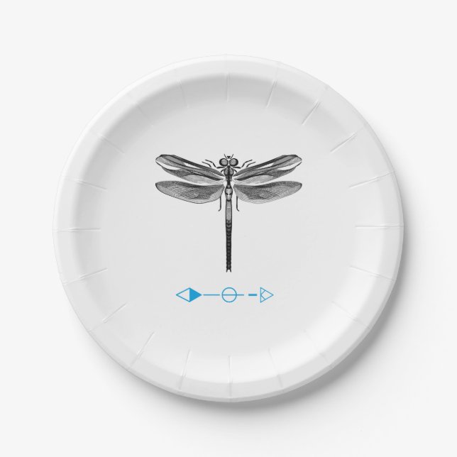 Assiettes En Carton insecte dragonfly grafic style de mode film LO (Devant)