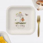 Assiettes En Carton Insectes Champignons Bois Baby shower naturel<br><div class="desc">Le thème baby shower inspiré de la page du livre de la nature est l'illustration de deux champignons entourés de papillon de nuit,  d'abeilles,  de sauterelles et d'escargots.</div>