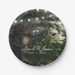 Assiettes En Carton Inséparables + Pine Tree Nuit Mariage Réception