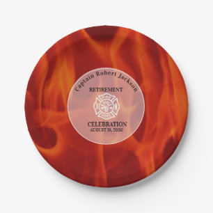 Assiettes En Carton Insigne incendie pompier