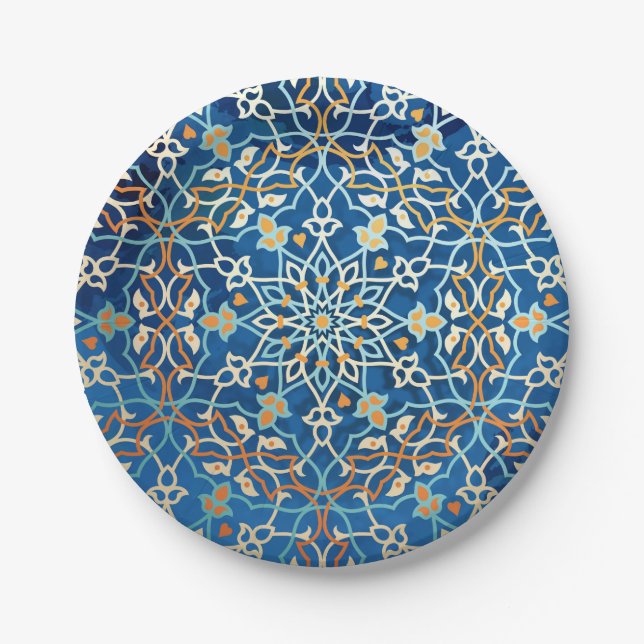 Assiettes En Carton Inspiration Mandala (Devant)