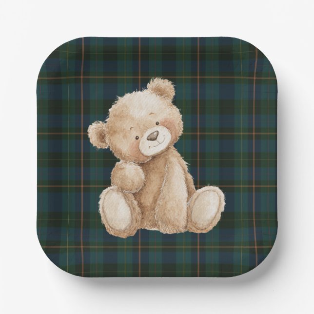 Assiettes En Carton Inspired Baby Shower Paper Plates (Recto)