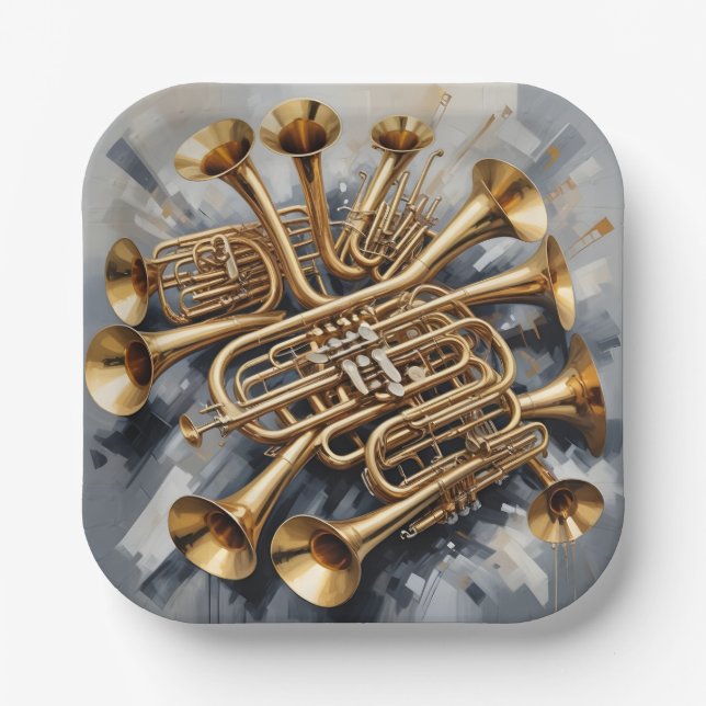 Assiettes En Carton Instruments de musique (Recto)