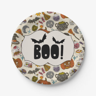 Assiettes En Carton Invitation à la fête d'Halloween | Joli Halloween