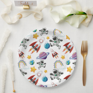 Assiettes En Carton Invitation à la première fête d'anniversaire d'ast