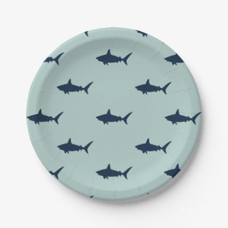Assiettes En Carton Invitation à une fête d'anniversaire requin