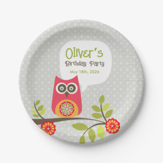 Assiettes En Carton Invitation d'anniversaire de forêt mignonne avec c