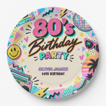 Invitation d'anniversaire Rétro 80