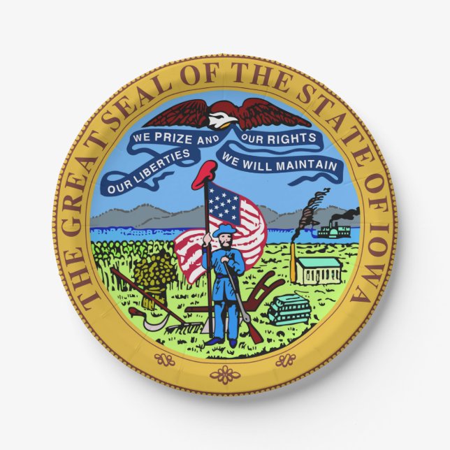 Assiettes En Carton Iowa (Devant)