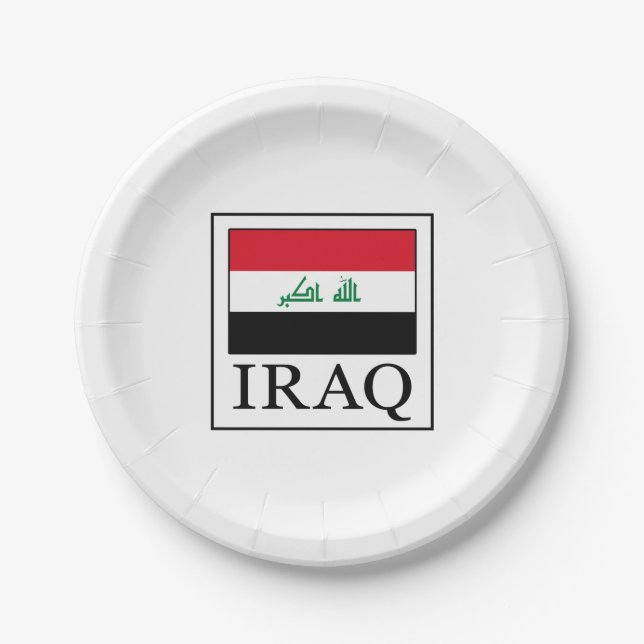 Assiettes En Carton Irak (Devant)