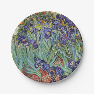 Assiettes En Carton Iris de Van Gogh Peinture Impressionniste