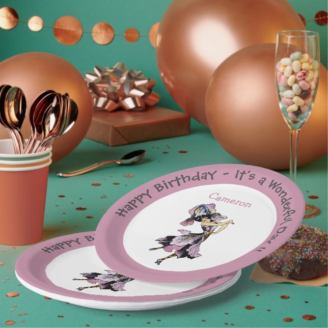 Assiettes En Carton Iris - Fleur de Lis Fourniture de Fleurs Whimsical (Multi)