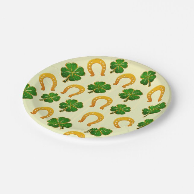 Assiettes En Carton Irish Fun 3D Whimsey (Angle)