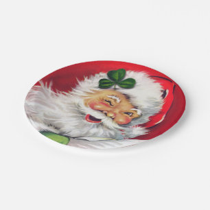 Assiettes En Carton Irish Père Noël, Irish Christmas, Ireland, Irish