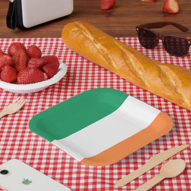 Assiettes En Carton Irlande National Flag, standard irlandais, bannièr (Pique-nique)