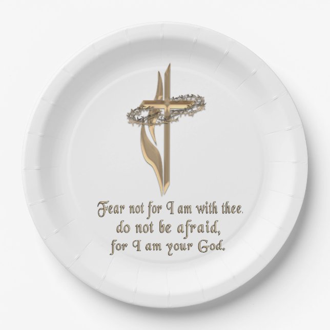 ASSIETTES EN CARTON ISAIAH 41:10 (Devant)