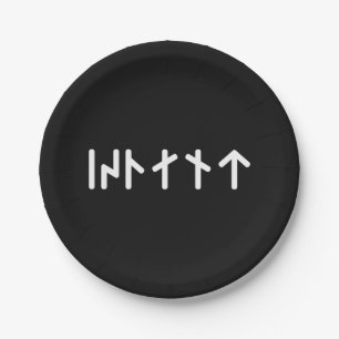 Assiettes En Carton Islande ᛁᛋᛚᛅᚾᛏ ~ Runes Futhark jeune