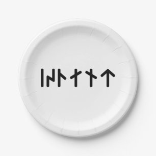 Assiettes En Carton Islande ᛁᛋᛚᛅᚾᛏ ~ Runes Futhark jeune