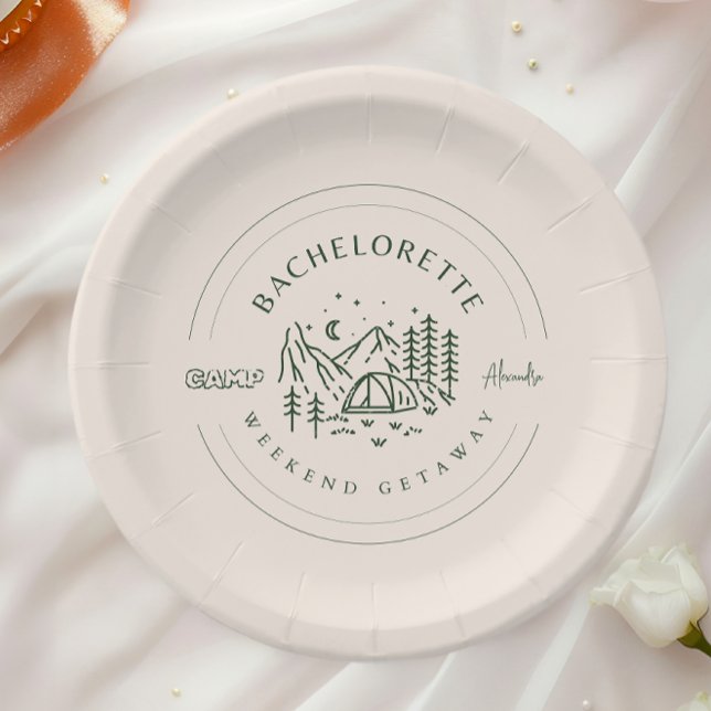Assiettes En Carton Itinéraire du week-end de bachelorette (Créateur téléchargé)