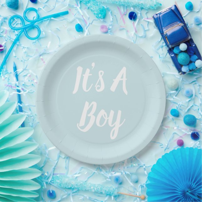 Assiettes En Carton It's A Boy (Fête)