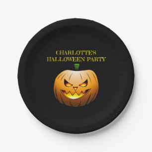 Assiettes En Carton Jack O'lanterns Nuit d'Halloween
