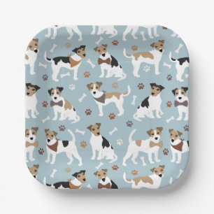 Assiettes En Carton Jack Russell Terrier Patrouilles et os