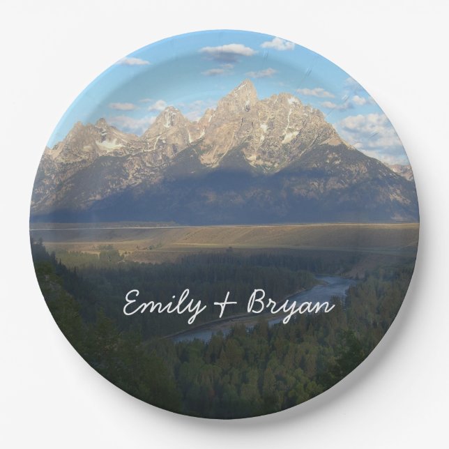 Assiettes En Carton Jackson Hole Mountains (Grand Teton National Park) (Devant)