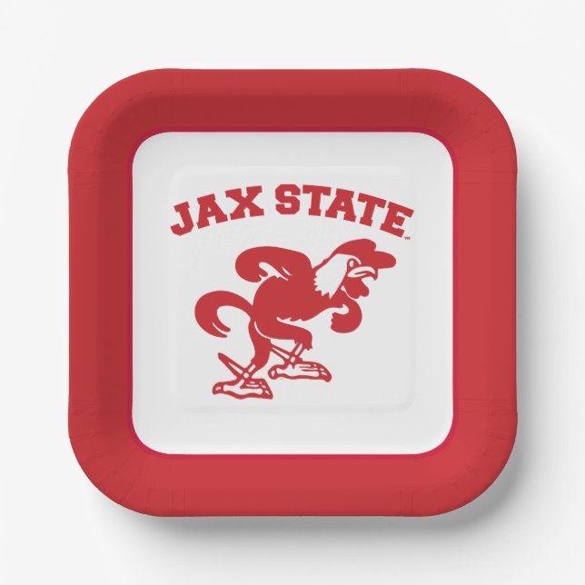 Assiettes En Carton Jacksonville State University JAX State Gamecocks (Recto)