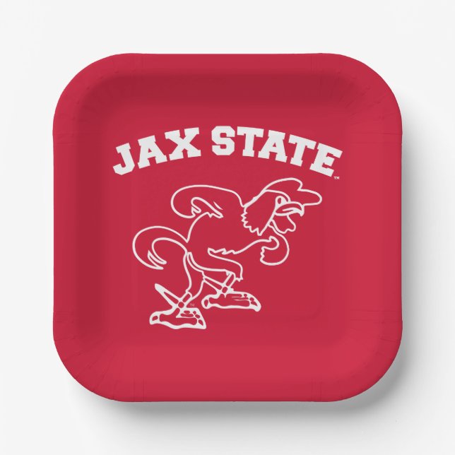 Assiettes En Carton Jacksonville State University JAX State Gamecocks (Recto)