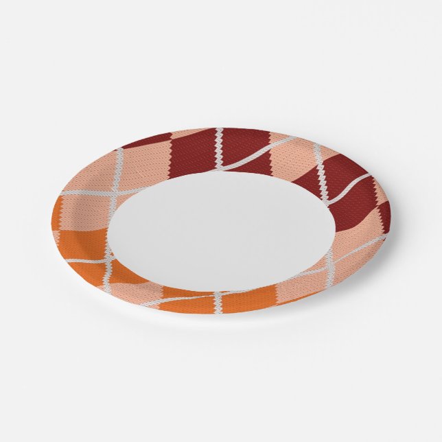 Assiettes En Carton Jacquard réaliste (Angle)
