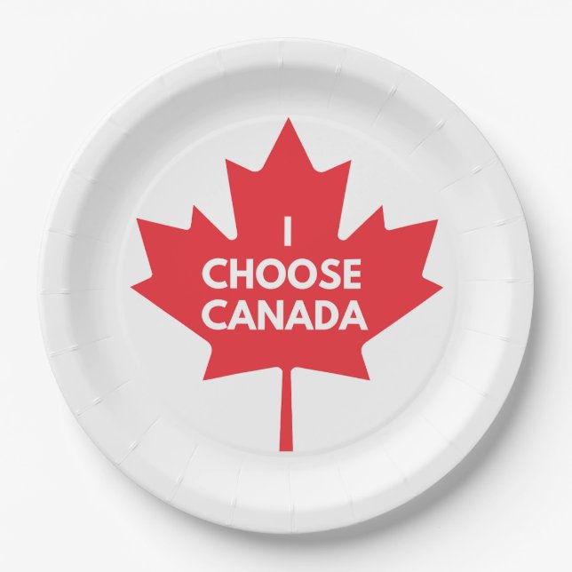 Assiettes En Carton J'Ai Choisi Une Plaque Papier Canada (Devant)
