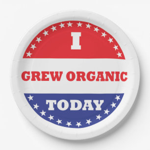 Assiettes En Carton J'ai grandi bio aujourd'hui