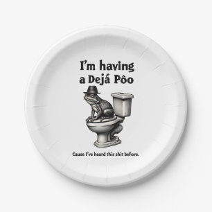 Assiettes En Carton J'ai un Poo de Déjà entendu ça avant la grenouille