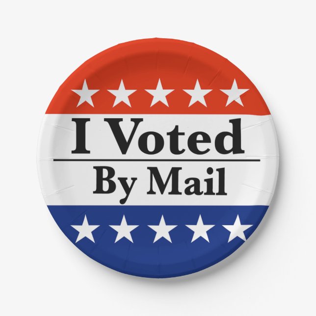 Assiettes En Carton J'Ai Voté Par Courrier (Devant)