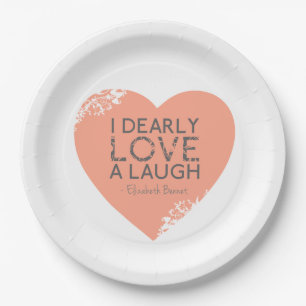 Assiettes En Carton J'aime chèrement un rire - citation de Jane Auste