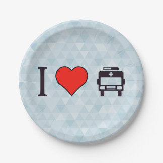 Assiettes En Carton J'aime l'ambulance