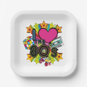 Assiettes En Carton j'aime les années 80