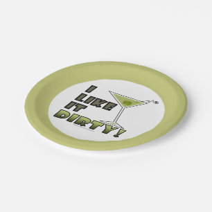 Assiettes En Carton J'AIME QUE ÇA SOIT SALE ! Humour à cocktails Dirty