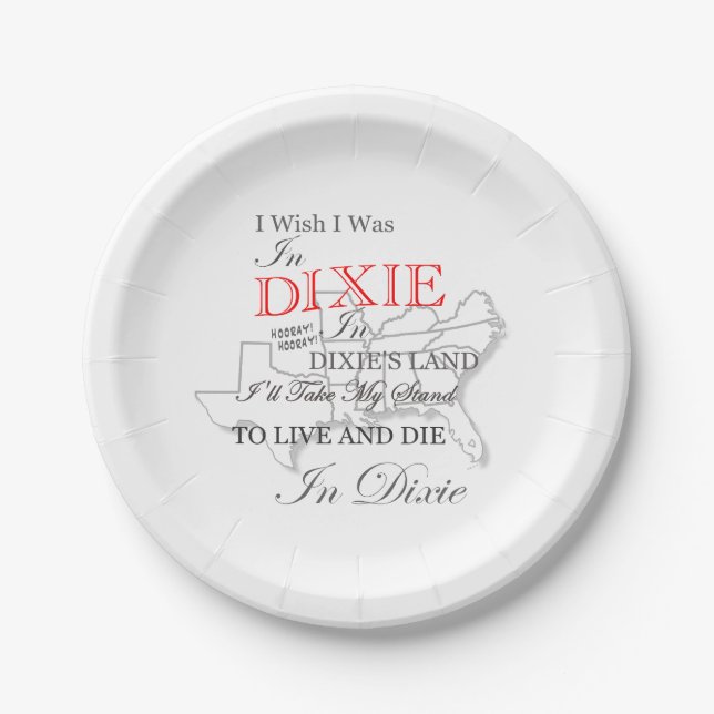 Assiettes En Carton J'Aimerais Être Dans Dixie Party Plates 8 Count (Devant)