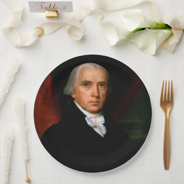 Assiettes En Carton James Madison le 4ème président : Amérique colonia (Mariage)